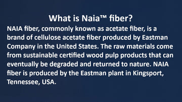Text explaining NAIA fiber on a blue background